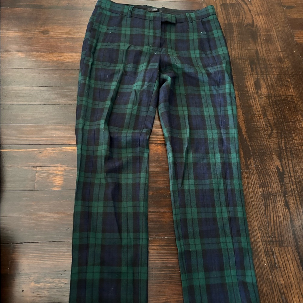 J crew wool pixie plaid pants size 4